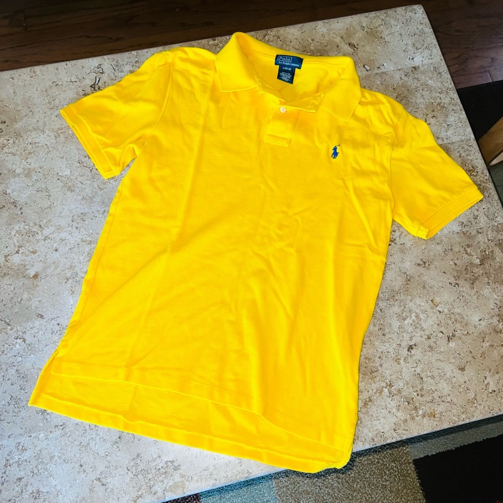 ! Polo Ralph Lauren Boys Yellow Polo Shirt - Picture 2 of 5